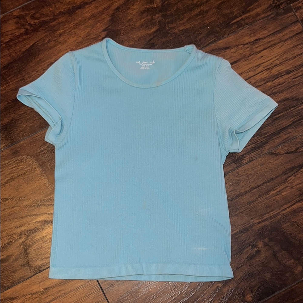 Urban Outfitters Sky Blue Ribbed Tee